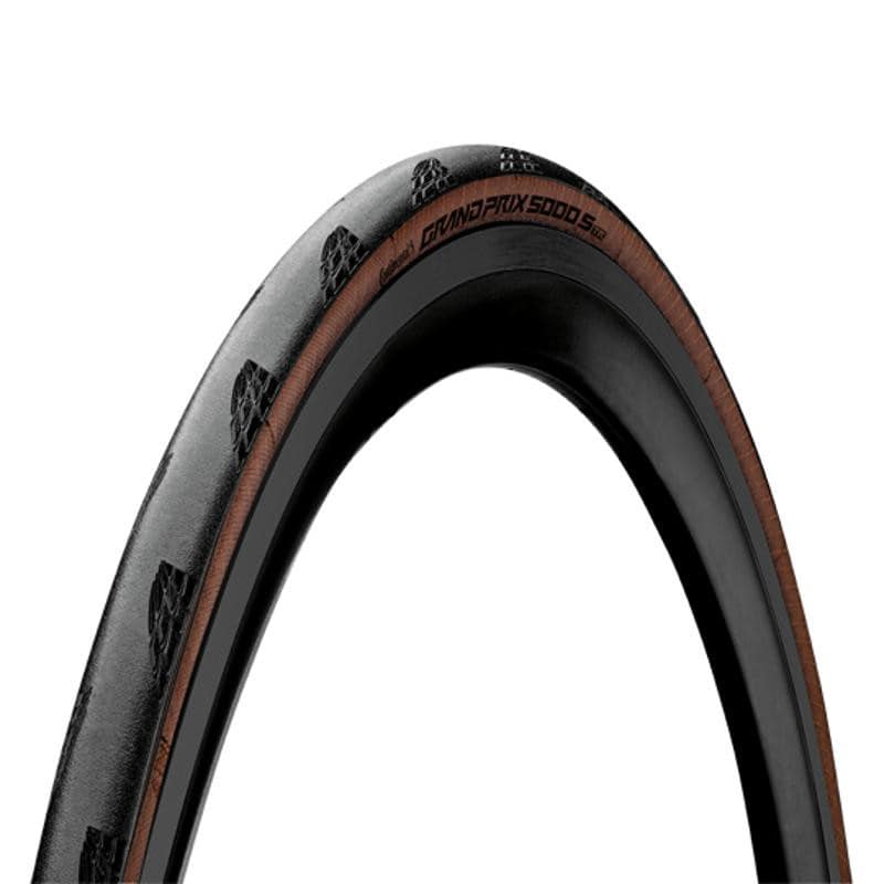PNEU ROUTE 700X32 TS CONTINENTAL GP 5000S TUBELESS READY NOIR/MARRON TRANSPARENT (32-622)