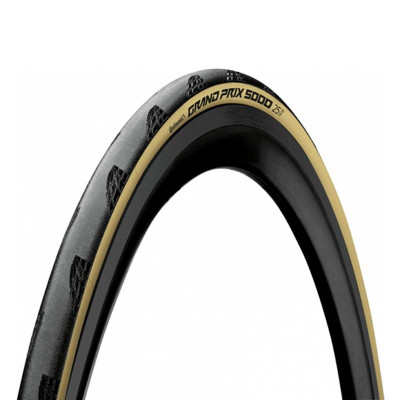 PNEU ROUTE 700X25 TS CONTINENTAL GP 5000 TT NOIR/CREME VECTRAN BREAKER (25-622)