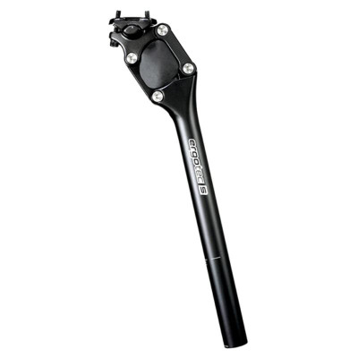 TIGE DE SELLE D30.9 SUSPENSION A PARALLELOGRAMME ALU L350  ERGOTEC NOIR DEB 27MM