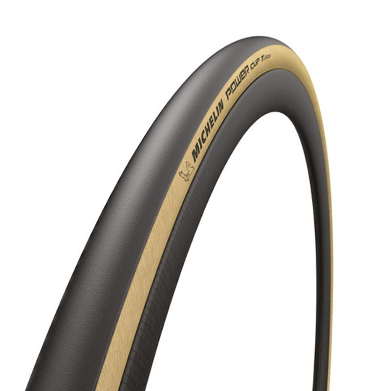 PNEU ROUTE 700X25 TS MICHELIN POWER CUP CLASSIC NOIR/BEIGE (25-622)