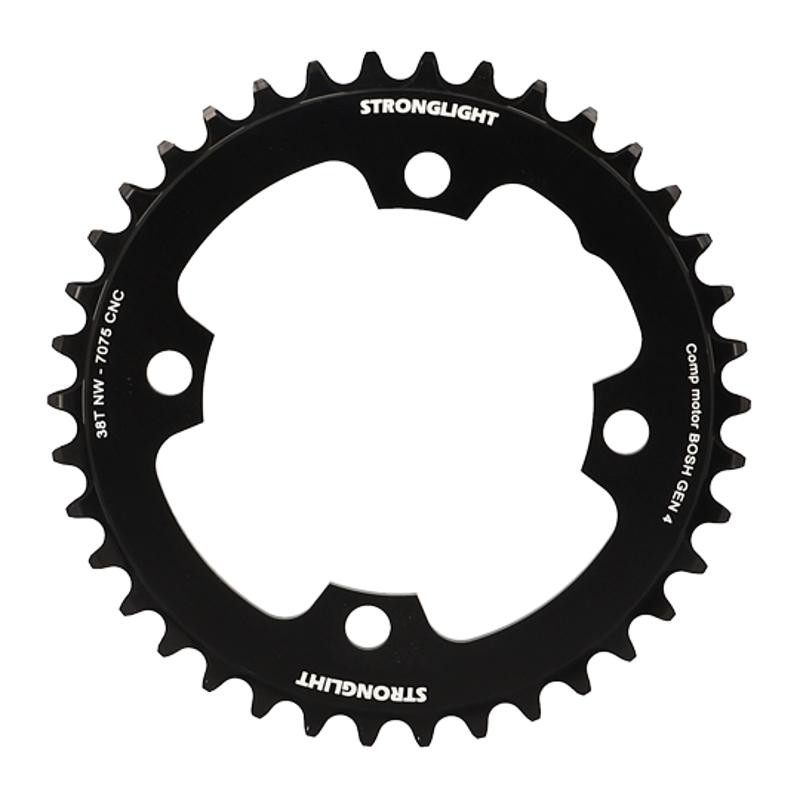 PLATEAU E BIKE/VAE MONO DIAM 104 EXTER 38DTS ALU 7075 NOIR 4 BRAN. STRONG COMP. BOSCH GEN4