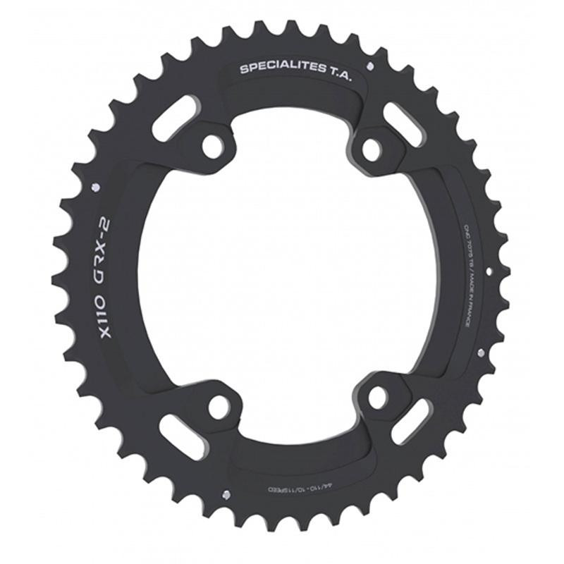 PLATEAU GRAVEL DOUBLE DIAM 110 EXTER 46DTS NOIR X110 GRX600/810 (COMP.SHIM. 4 BRAN.) TA