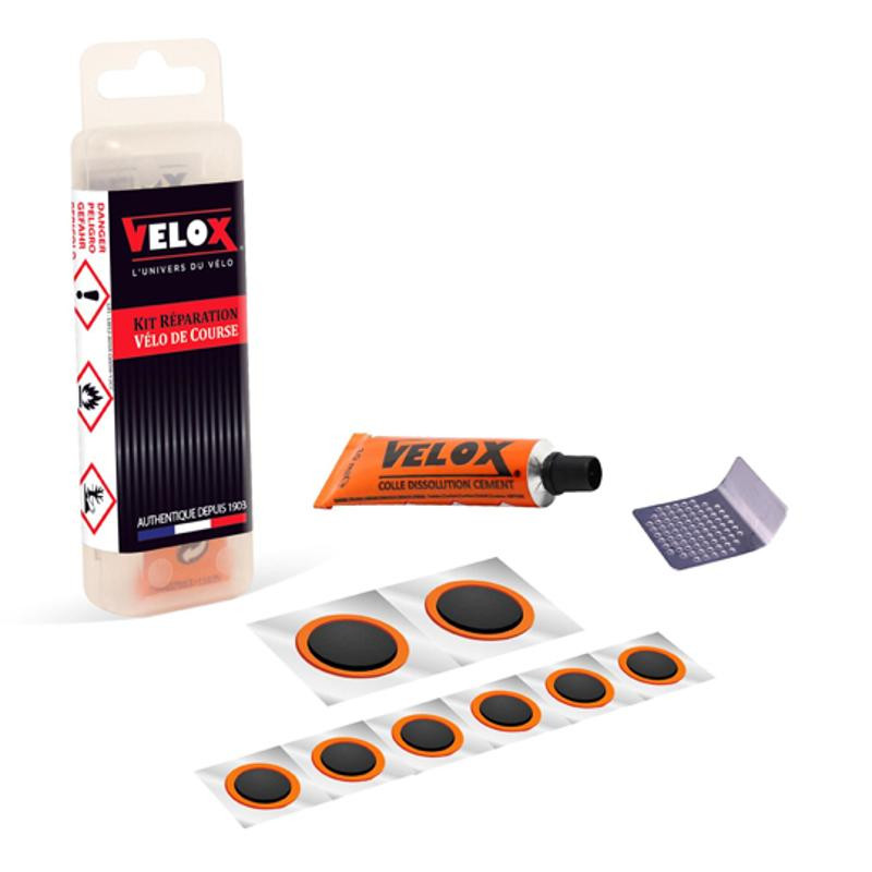 NECESSAIRE REP/RUSTINE VELOX ROUTE 8 PIECES + DISSOLUTION 5ML + 1 RAPE
