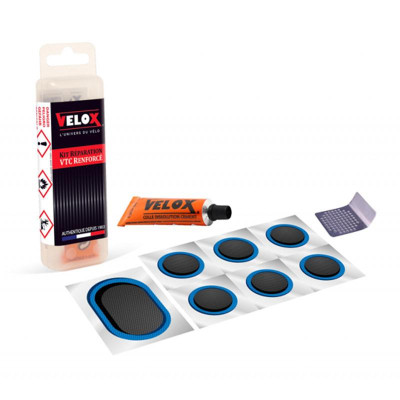 NECESSAIRE REP/RUSTINE VELOX VTT 7 PIECES RENFORCEES + DISSOLUTION 5ML + 1 RAPE