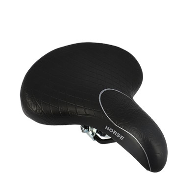 SELLE LOISIR MONTE GRAPPA HORSE MIXTE LARGE NOIR AVEC RESSORT