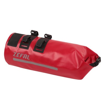 SACOCHE VELO CINTRE/PROLONGATEURS GRAVEL ZEFAL Z ADVENTURE F12 AERO ROUGE VOL. 12L (DIAM 2