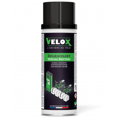 NETTOYANT/DEGRAISSANT VELO VELOX DIELECTRIQUE SPECIAL BATTERIE VAE/E BIKE (AEROSOL 400ML)