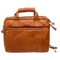 SACOCHE VELO PORTE BAGAGE NEWLOOXS LEATHER CALI COGNAC - 17 LITRES - 400X310X150MM