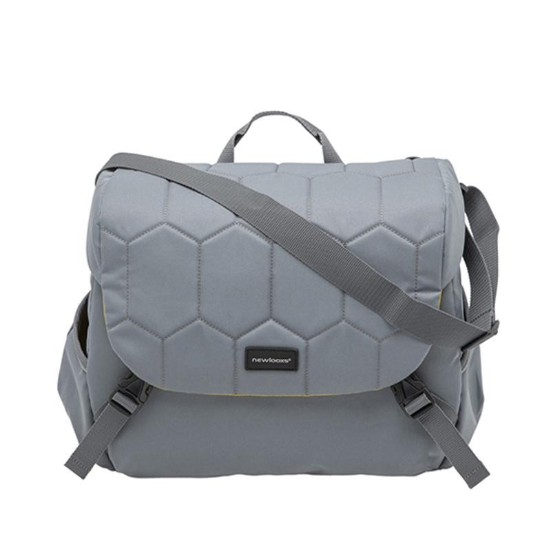 SACOCHE VELO PORTE BAGAGE A PONT NEWLOOXS MONDI JOY QUILTED GRIS UNI -38 LITRES- 370X320X1