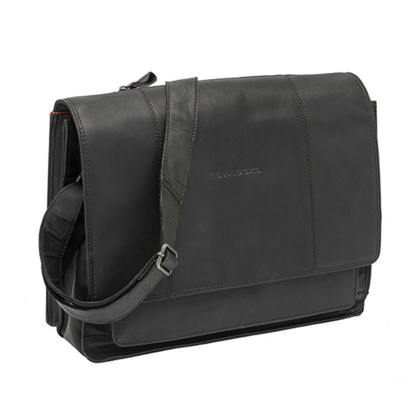 SACOCHE VELO PORTE BAGAGE NEWLOOXS LEATHER FELLINI NOIR - 18 LITRES - 400X320X150MM