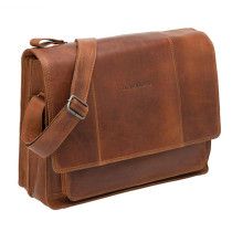 SACOCHE VELO PORTE BAGAGE NEWLOOXS LEATHER FELLINI COGNAC - 18 LITRES - 400X320X150MM
