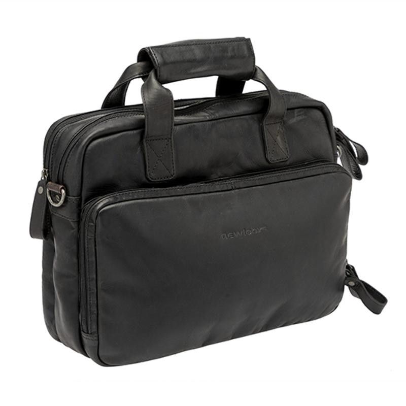 SACOCHE VELO PORTE BAGAGE NEWLOOXS LEATHER CALI NOIR - 17 LITRES - 400X310X150MM