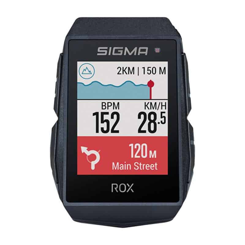 COMPTEUR VELO SANS FIL/GPS SIGMA ROX 11.1  EVO 150 FCTS NOIR HR SET (CARDIO)