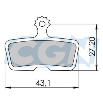 Plaquettes de Frein Clarks VTT 02 Métallique Avid Code, Code R