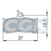 Plaquettes de Frein Clarks VTT Métal Fritté Shimano XT-755/Grimeca 4 Pistons
