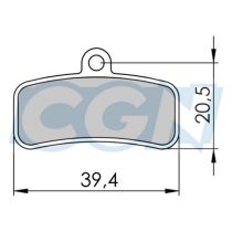 Plaquettes de Frein Clarks VTT Organique Exotherm Shimano Saint/ZeeM640/810/820 4 Pistons