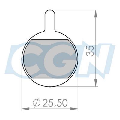 PLAQUETTE FREIN VTT 32 CLARKS ORGANIQUE ADAPT. PROMAX 320/400/610J/50J/700 (PR)