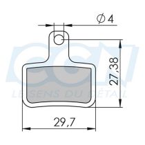 Plaquettes de Frein Clarks VTT Organique Sram DB1 DB3 DB5 Level-T/TL