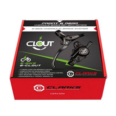 Freins à Disque Hydraulique Avant & Arrière Clarks E-CLOUT 180/160mm Noir