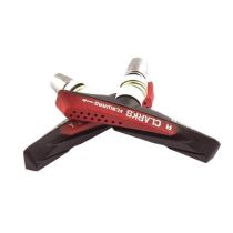 Porte-Patins Clarks VTT à Vis V-Brake Asymétrique Bi-Gomme 70mm Noir/Rouge
