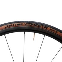 Pneu Deli Route 700X25 TS Conzeta Anti-Crevaison 1.3mm Noir/Marron Tan SA-249 25-622