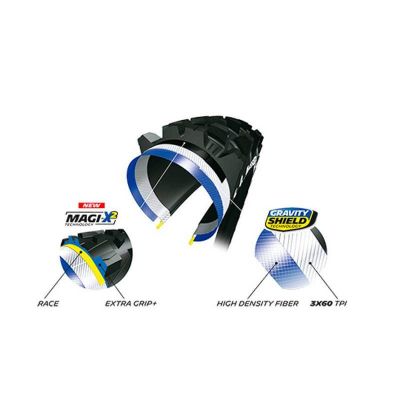 Pneu VTT Michelin 27.5X2.40 TS Wild Enduro Front Magi-X Tubeless Ready Noir 61-584