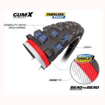 Pneu VTT Michelin 27.5X2.40 TR DH34 Performance Line Gum-X Bike Park Tubeless Ready Noir