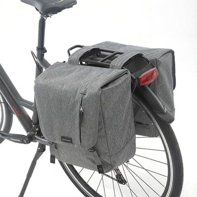 Sacoches Vélo Porte-Bagages à Pont Newlooks Nova Double Gris 32L 35X35X15cm