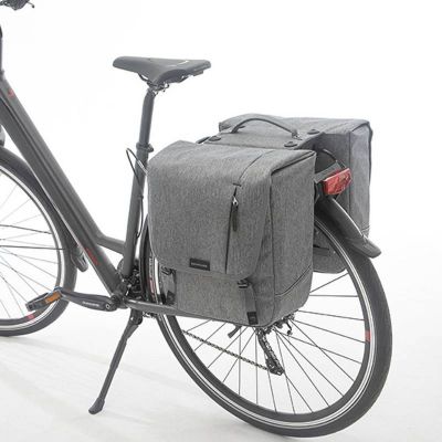 Sacoches Vélo Porte-Bagages à Pont Newlooks Nova Double Gris Racktime 32L 35x35x15cm 