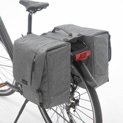 Sacoches Vélo Porte-Bagages à Pont Newlooks Nova Double Gris Racktime 32L 35x35x15cm 