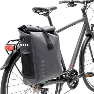 Sacoche Vélo Porte-Bagages Newlooxs Varo Single Gris 20L 28x43x17cm