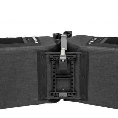 SACOCHE VELO PORTE BAGAGE A PONT NEWLOOXS VARO DOUBLE PANNIER GRIS MIK - 40 LITRES -