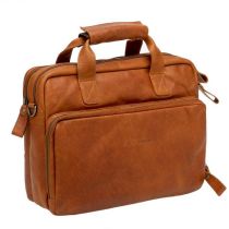 Sacoche Vélo Porte-Bagages Newlooxs Cuir Cali Cognac 17L 40X31X15cm