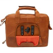 Sacoche Vélo Porte-Bagages Newlooxs Cuir Cali Cognac 17L 40X31X15cm