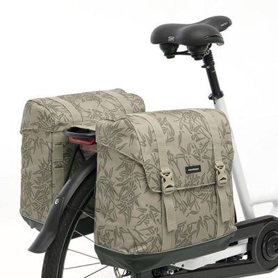 Sacoches Vélo Porte-Bagages à Pont Newlooxs Alba Double Bamboo Sable 42L 37x37x17cm