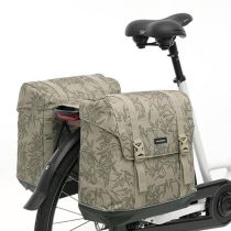 Sacoches Vélo Porte-Bagages à Pont Newlooxs Alba Double Bamboo Sable 42L 37x37x17cm