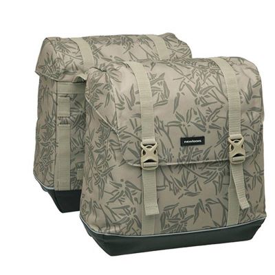 Sacoches Vélo Porte-Bagages à Pont Newlooxs Alba Double Bamboo Sable 42L 37x37x17cm