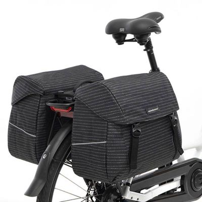 Sacoches Vélo Porte-Bagages à Pont Newlooxs Joli Nomi Noir Mik 37L 38x30x18cm