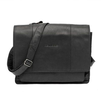 Sacoche Vélo Porte-Bagages Newlooxs Cuir Fellini Noir 18L 40X32X15cm