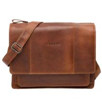 Sacoche Vélo Porte-Bagages Newlooxs Cuir Fellini Cognac 18L 40X32X15cm