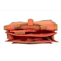 Sacoche Vélo Porte-Bagages Newlooxs Cuir Fellini Cognac 18L 40X32X15cm