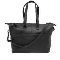 Sacoche Vélo Porte-Bagages Newlooxs Cuir Verla Noir 21L 34X44X18cm
