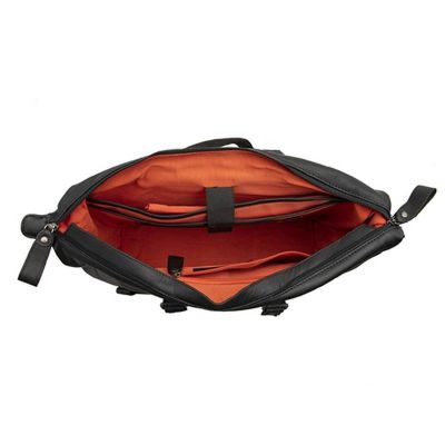Sacoche Vélo Porte-Bagages Newlooxs Cuir Verla Noir 21L 34X44X18cm