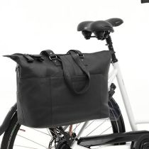 Sacoche Vélo Porte-Bagages Newlooxs Cuir Verla Noir 21L 34X44X18cm