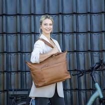 Sacoche Vélo Porte-Bagages Newlooxs Cuir Verla Noir 21L 34X44X18cm