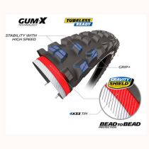 Pneu VTT Michelin 29X2.40 TR DH34 Performance Line Gum-X Bike Park Tubeless Ready Noir