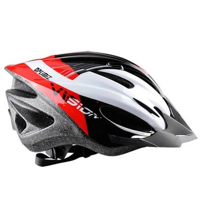 Casque Route/VTT Optimiz O300 Vision Rouge/Blanc/Noir Verni Réglage Occipital 58/61