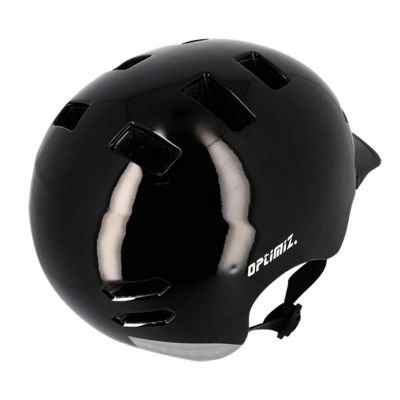 Casque Urbain Optimiz O370 Noir Brillant In Mold T.S Led & Clignotant Intégrés 53/55cm