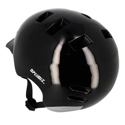 Casque Urbain Optimiz O370 Noir Brillant In Mold T.S Led & Clignotant Intégrés 53/55cm