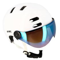 Casque Urbain Optimiz O390 Blanc Brillant In Mold T.L Clignotant / Bluetooth 58/61cm